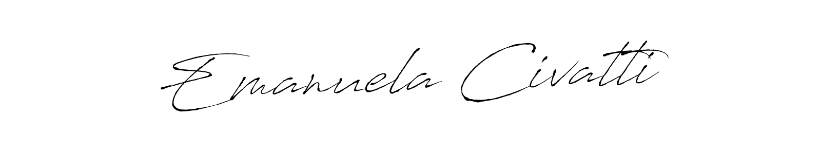 You should practise on your own different ways (Antro_Vectra) to write your name (Emanuela Civatti) in signature. don't let someone else do it for you. Emanuela Civatti signature style 6 images and pictures png