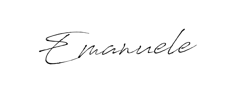 Emanuele stylish signature style. Best Handwritten Sign (Antro_Vectra) for my name. Handwritten Signature Collection Ideas for my name Emanuele. Emanuele signature style 6 images and pictures png