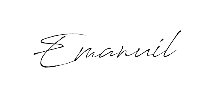 Make a beautiful signature design for name Emanuil. With this signature (Antro_Vectra) style, you can create a handwritten signature for free. Emanuil signature style 6 images and pictures png