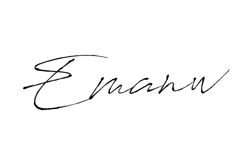 How to make Emanw signature? Antro_Vectra is a professional autograph style. Create handwritten signature for Emanw name. Emanw signature style 6 images and pictures png