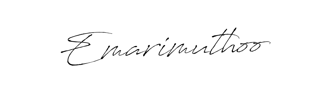 Create a beautiful signature design for name Emarimuthoo. With this signature (Antro_Vectra) fonts, you can make a handwritten signature for free. Emarimuthoo signature style 6 images and pictures png