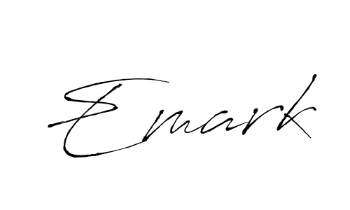Design your own signature with our free online signature maker. With this signature software, you can create a handwritten (Antro_Vectra) signature for name Emark. Emark signature style 6 images and pictures png