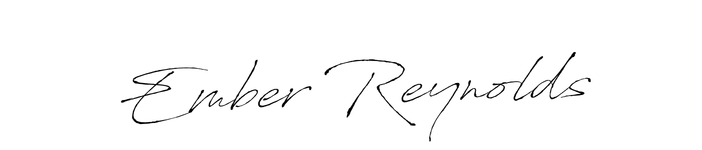 Make a beautiful signature design for name Ember Reynolds. With this signature (Antro_Vectra) style, you can create a handwritten signature for free. Ember Reynolds signature style 6 images and pictures png