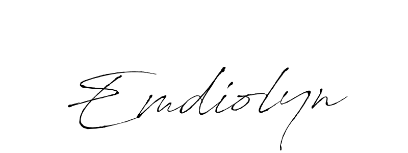 Design your own signature with our free online signature maker. With this signature software, you can create a handwritten (Antro_Vectra) signature for name Emdiolyn. Emdiolyn signature style 6 images and pictures png