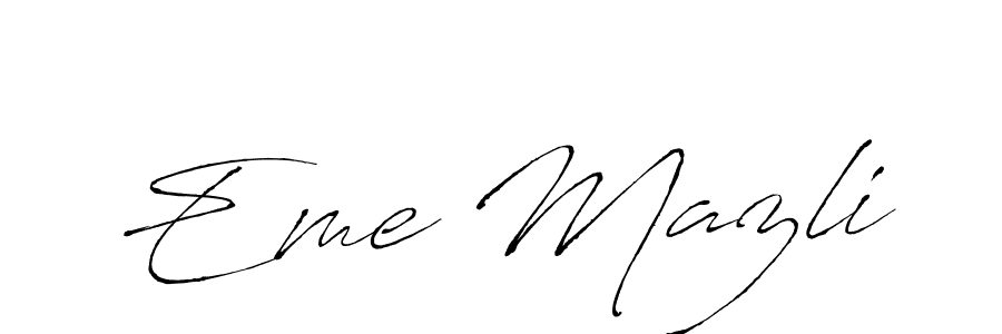 Once you've used our free online signature maker to create your best signature Antro_Vectra style, it's time to enjoy all of the benefits that Eme Mazli name signing documents. Eme Mazli signature style 6 images and pictures png