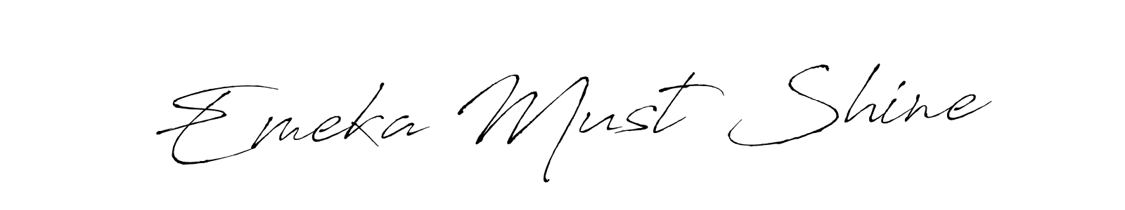 You should practise on your own different ways (Antro_Vectra) to write your name (Emeka Must Shine) in signature. don't let someone else do it for you. Emeka Must Shine signature style 6 images and pictures png