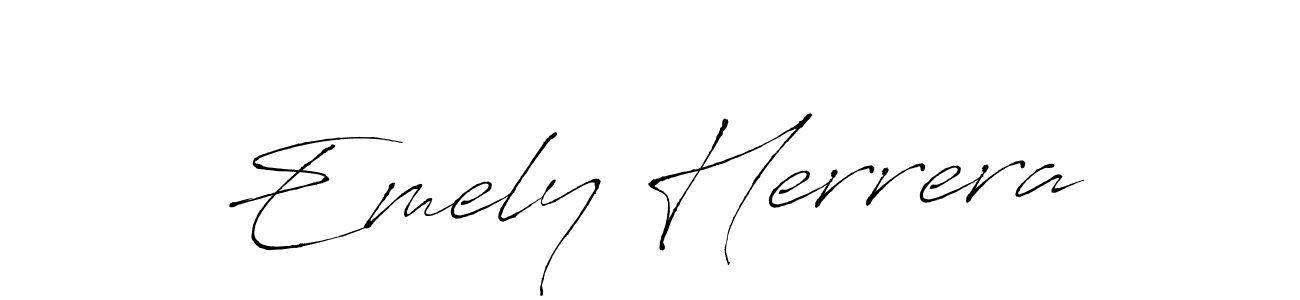 Create a beautiful signature design for name Emely Herrera. With this signature (Antro_Vectra) fonts, you can make a handwritten signature for free. Emely Herrera signature style 6 images and pictures png