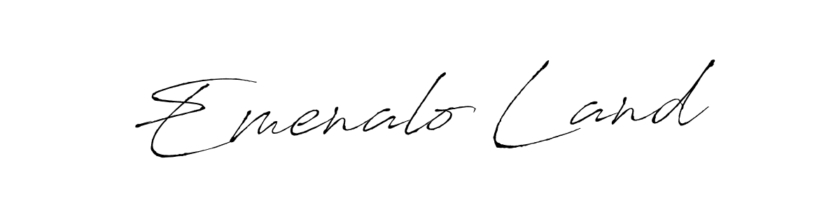 Also You can easily find your signature by using the search form. We will create Emenalo Land name handwritten signature images for you free of cost using Antro_Vectra sign style. Emenalo Land signature style 6 images and pictures png