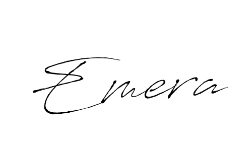 How to make Emera signature? Antro_Vectra is a professional autograph style. Create handwritten signature for Emera name. Emera signature style 6 images and pictures png