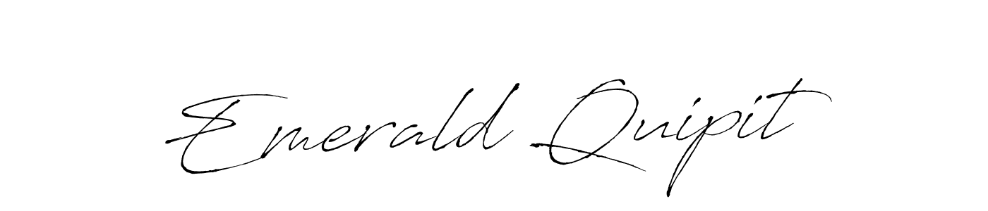 Design your own signature with our free online signature maker. With this signature software, you can create a handwritten (Antro_Vectra) signature for name Emerald Quipit. Emerald Quipit signature style 6 images and pictures png