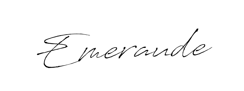 Design your own signature with our free online signature maker. With this signature software, you can create a handwritten (Antro_Vectra) signature for name Emeraude. Emeraude signature style 6 images and pictures png