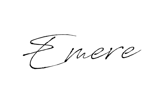 Create a beautiful signature design for name Emere. With this signature (Antro_Vectra) fonts, you can make a handwritten signature for free. Emere signature style 6 images and pictures png