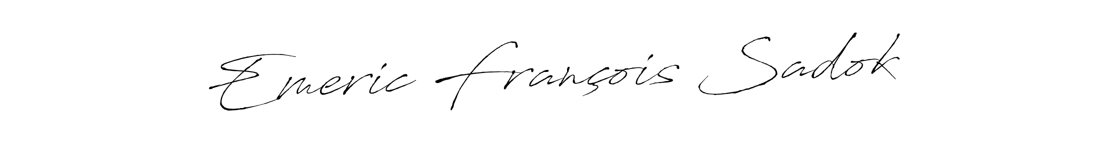 Make a short Emeric François Sadok signature style. Manage your documents anywhere anytime using Antro_Vectra. Create and add eSignatures, submit forms, share and send files easily. Emeric François Sadok signature style 6 images and pictures png