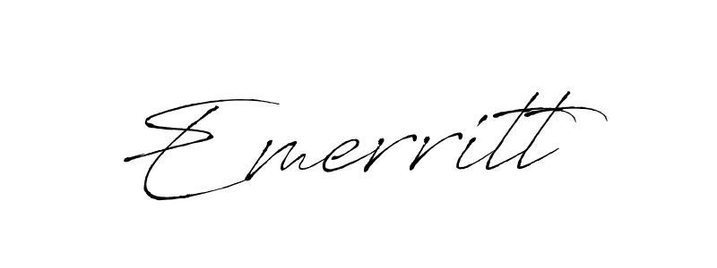 How to make Emerritt signature? Antro_Vectra is a professional autograph style. Create handwritten signature for Emerritt name. Emerritt signature style 6 images and pictures png