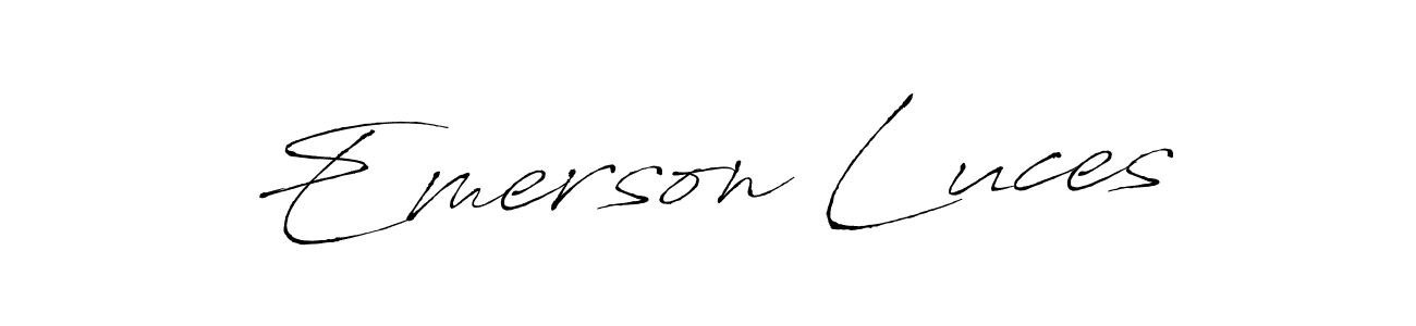 Also we have Emerson Luces name is the best signature style. Create professional handwritten signature collection using Antro_Vectra autograph style. Emerson Luces signature style 6 images and pictures png