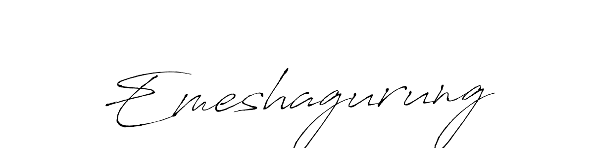 Make a beautiful signature design for name Emeshagurung. With this signature (Antro_Vectra) style, you can create a handwritten signature for free. Emeshagurung signature style 6 images and pictures png