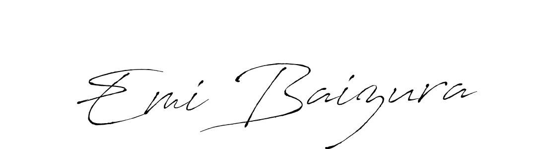 Design your own signature with our free online signature maker. With this signature software, you can create a handwritten (Antro_Vectra) signature for name Emi Baizura. Emi Baizura signature style 6 images and pictures png