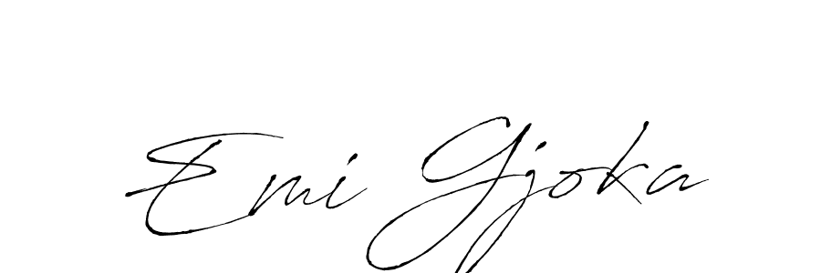 It looks lik you need a new signature style for name Emi Gjoka. Design unique handwritten (Antro_Vectra) signature with our free signature maker in just a few clicks. Emi Gjoka signature style 6 images and pictures png