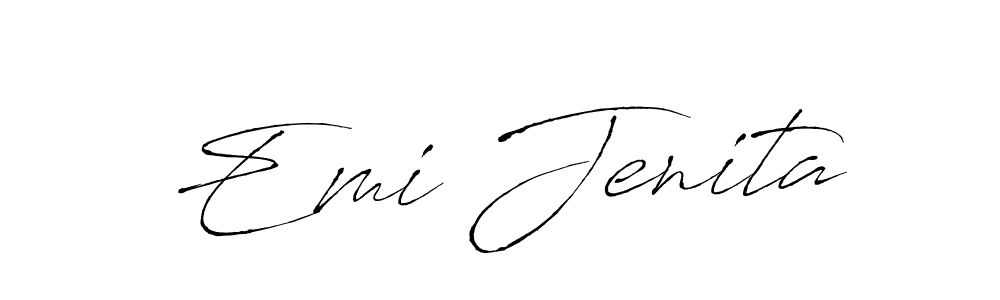 It looks lik you need a new signature style for name Emi Jenita. Design unique handwritten (Antro_Vectra) signature with our free signature maker in just a few clicks. Emi Jenita signature style 6 images and pictures png