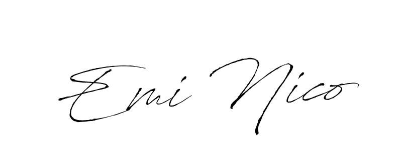 Here are the top 10 professional signature styles for the name Emi Nico. These are the best autograph styles you can use for your name. Emi Nico signature style 6 images and pictures png