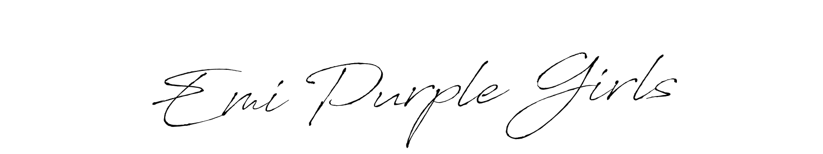 This is the best signature style for the Emi Purple Girls name. Also you like these signature font (Antro_Vectra). Mix name signature. Emi Purple Girls signature style 6 images and pictures png
