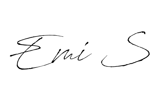 This is the best signature style for the Emi S name. Also you like these signature font (Antro_Vectra). Mix name signature. Emi S signature style 6 images and pictures png