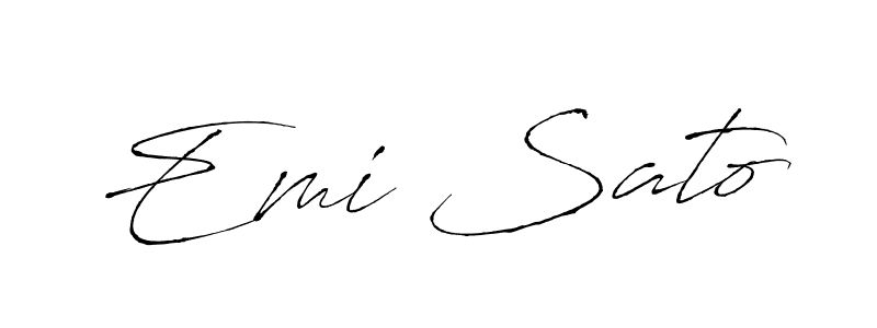 You should practise on your own different ways (Antro_Vectra) to write your name (Emi Sato) in signature. don't let someone else do it for you. Emi Sato signature style 6 images and pictures png