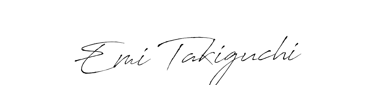 Also You can easily find your signature by using the search form. We will create Emi Takiguchi name handwritten signature images for you free of cost using Antro_Vectra sign style. Emi Takiguchi signature style 6 images and pictures png