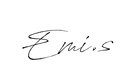 How to make Emi.s signature? Antro_Vectra is a professional autograph style. Create handwritten signature for Emi.s name. Emi.s signature style 6 images and pictures png