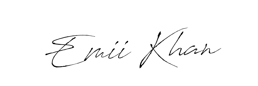Make a beautiful signature design for name Emii Khan. Use this online signature maker to create a handwritten signature for free. Emii Khan signature style 6 images and pictures png