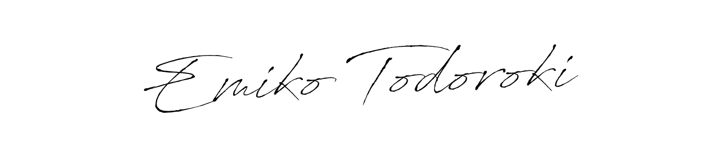 The best way (Antro_Vectra) to make a short signature is to pick only two or three words in your name. The name Emiko Todoroki include a total of six letters. For converting this name. Emiko Todoroki signature style 6 images and pictures png
