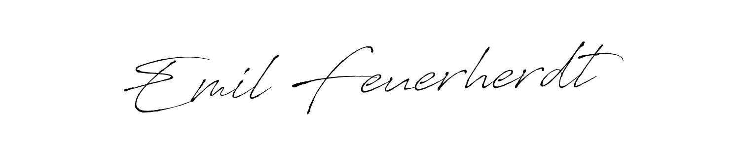 Create a beautiful signature design for name Emil Feuerherdt. With this signature (Antro_Vectra) fonts, you can make a handwritten signature for free. Emil Feuerherdt signature style 6 images and pictures png