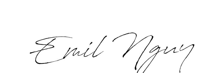 The best way (Antro_Vectra) to make a short signature is to pick only two or three words in your name. The name Emil Nguy include a total of six letters. For converting this name. Emil Nguy signature style 6 images and pictures png