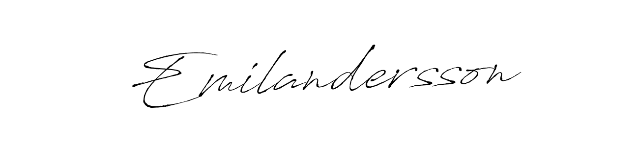 Make a beautiful signature design for name Emilandersson. With this signature (Antro_Vectra) style, you can create a handwritten signature for free. Emilandersson signature style 6 images and pictures png