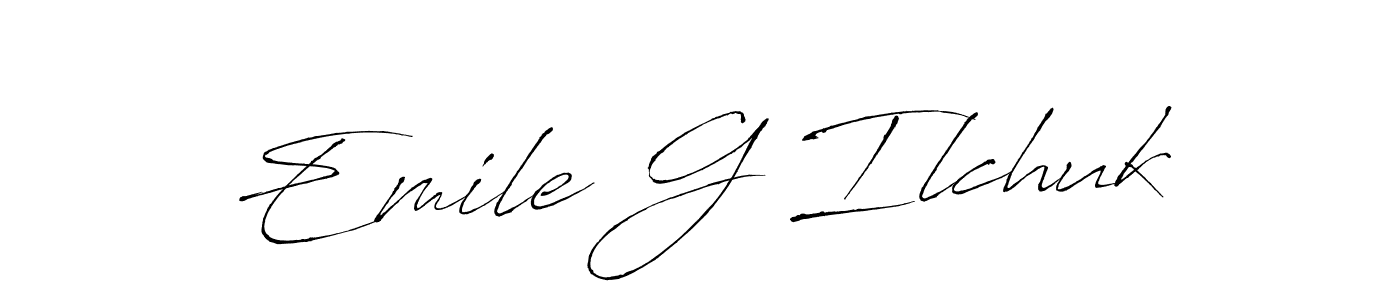 It looks lik you need a new signature style for name Emile G Ilchuk. Design unique handwritten (Antro_Vectra) signature with our free signature maker in just a few clicks. Emile G Ilchuk signature style 6 images and pictures png