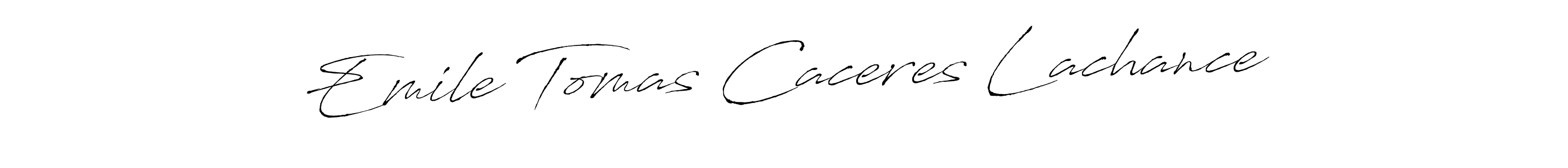 Create a beautiful signature design for name Emile Tomas Caceres Lachance. With this signature (Antro_Vectra) fonts, you can make a handwritten signature for free. Emile Tomas Caceres Lachance signature style 6 images and pictures png