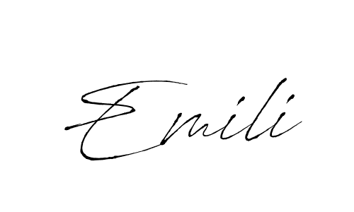 You should practise on your own different ways (Antro_Vectra) to write your name (Emili) in signature. don't let someone else do it for you. Emili signature style 6 images and pictures png
