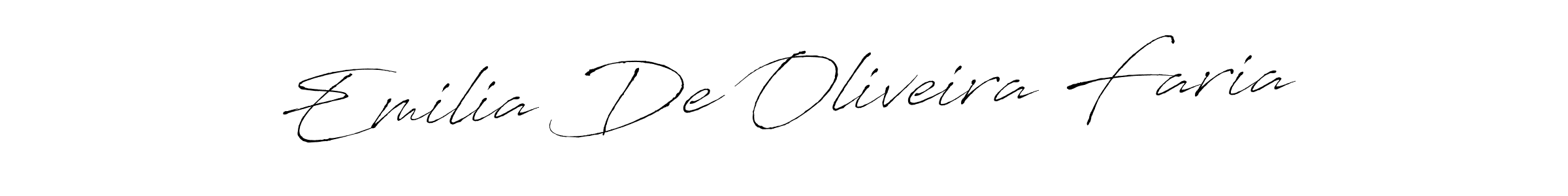 Create a beautiful signature design for name Emilia De Oliveira Faria. With this signature (Antro_Vectra) fonts, you can make a handwritten signature for free. Emilia De Oliveira Faria signature style 6 images and pictures png