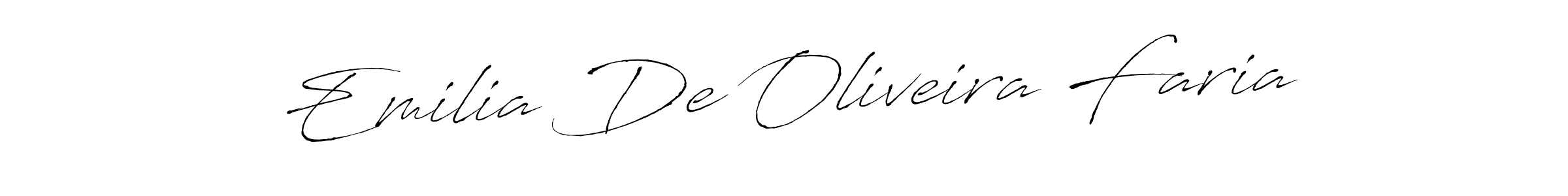 Create a beautiful signature design for name Emilia De Oliveira Faria. With this signature (Antro_Vectra) fonts, you can make a handwritten signature for free. Emilia De Oliveira Faria signature style 6 images and pictures png