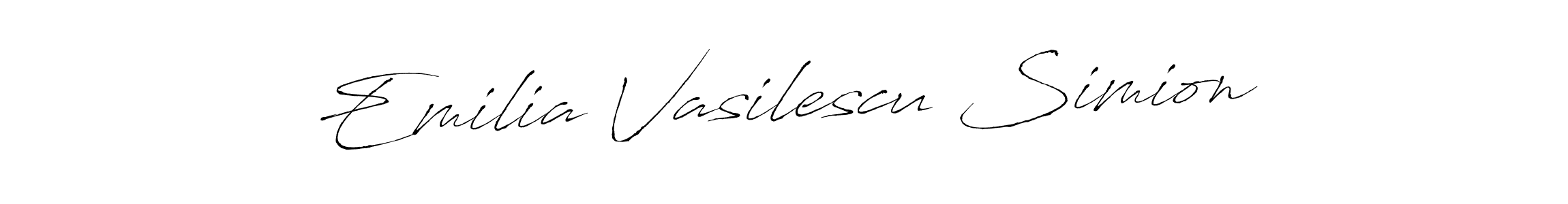 This is the best signature style for the Emilia Vasilescu Simion name. Also you like these signature font (Antro_Vectra). Mix name signature. Emilia Vasilescu Simion signature style 6 images and pictures png