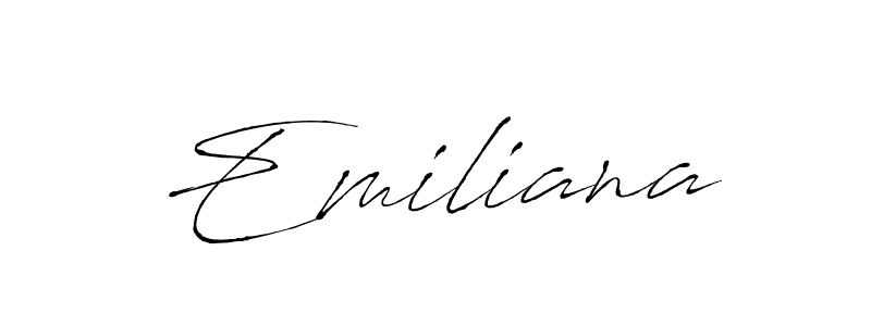 Make a beautiful signature design for name Emiliana. Use this online signature maker to create a handwritten signature for free. Emiliana signature style 6 images and pictures png