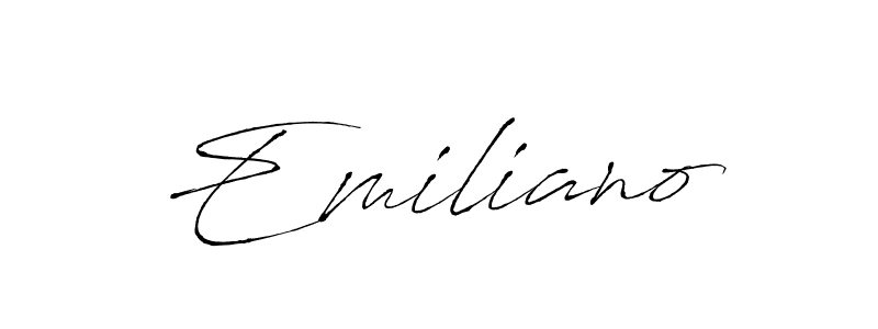 How to make Emiliano signature? Antro_Vectra is a professional autograph style. Create handwritten signature for Emiliano name. Emiliano signature style 6 images and pictures png