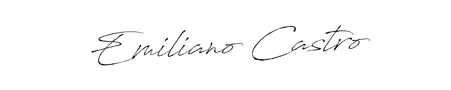 The best way (Antro_Vectra) to make a short signature is to pick only two or three words in your name. The name Emiliano Castro include a total of six letters. For converting this name. Emiliano Castro signature style 6 images and pictures png