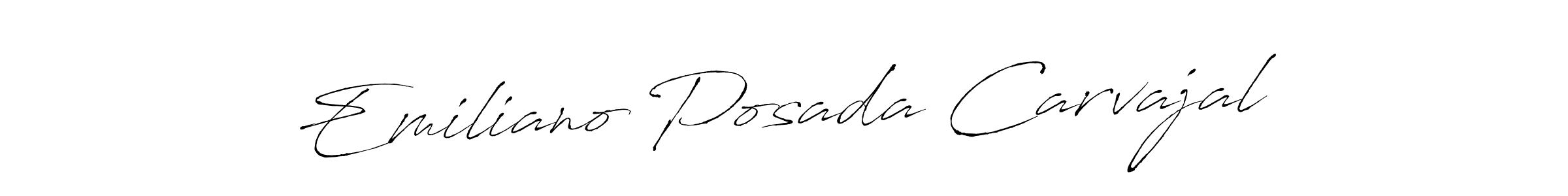 Make a short Emiliano Posada Carvajal signature style. Manage your documents anywhere anytime using Antro_Vectra. Create and add eSignatures, submit forms, share and send files easily. Emiliano Posada Carvajal signature style 6 images and pictures png