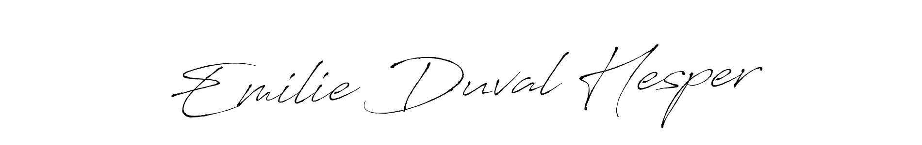 Also You can easily find your signature by using the search form. We will create Emilie Duval Hesper name handwritten signature images for you free of cost using Antro_Vectra sign style. Emilie Duval Hesper signature style 6 images and pictures png
