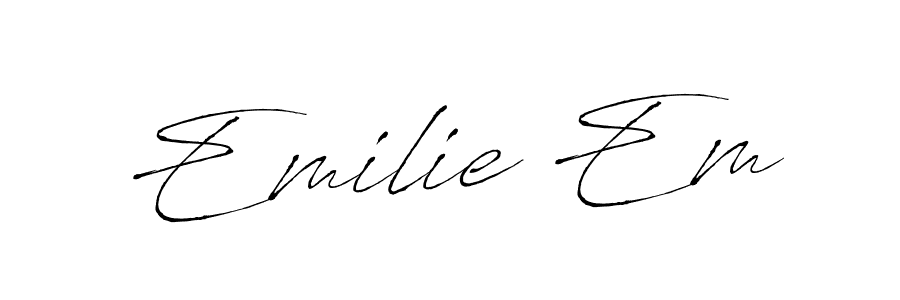 See photos of Emilie Em official signature by Spectra . Check more albums & portfolios. Read reviews & check more about Antro_Vectra font. Emilie Em signature style 6 images and pictures png