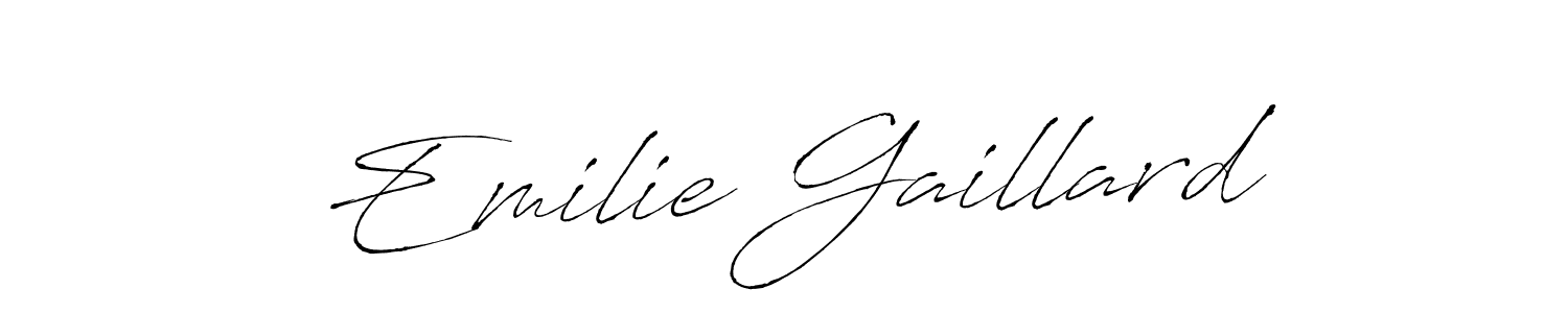 Create a beautiful signature design for name Emilie Gaillard. With this signature (Antro_Vectra) fonts, you can make a handwritten signature for free. Emilie Gaillard signature style 6 images and pictures png