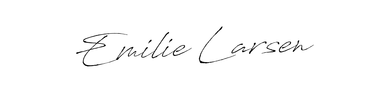 Create a beautiful signature design for name Emilie Larsen. With this signature (Antro_Vectra) fonts, you can make a handwritten signature for free. Emilie Larsen signature style 6 images and pictures png