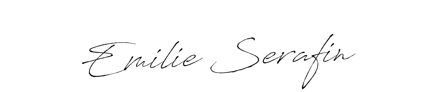 Emilie Serafin stylish signature style. Best Handwritten Sign (Antro_Vectra) for my name. Handwritten Signature Collection Ideas for my name Emilie Serafin. Emilie Serafin signature style 6 images and pictures png