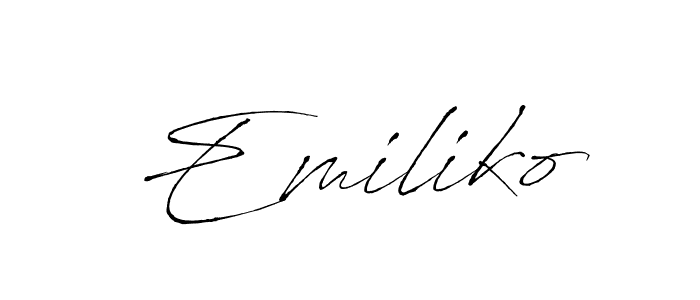 Make a beautiful signature design for name Emiliko. Use this online signature maker to create a handwritten signature for free. Emiliko signature style 6 images and pictures png